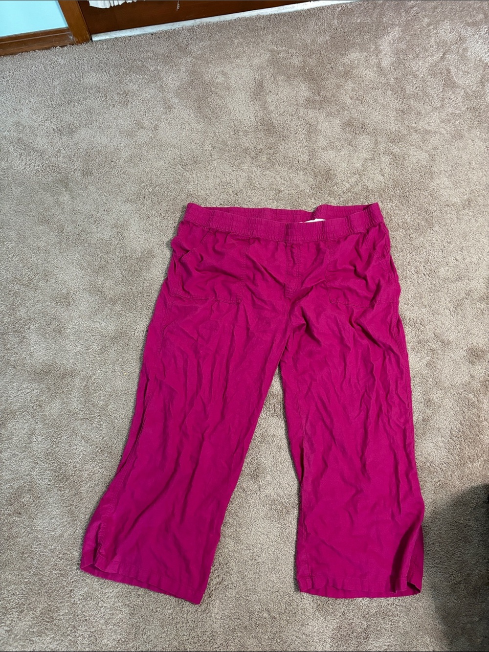 St. John's Bay Wide Leg Pants in Bright Fuchsia